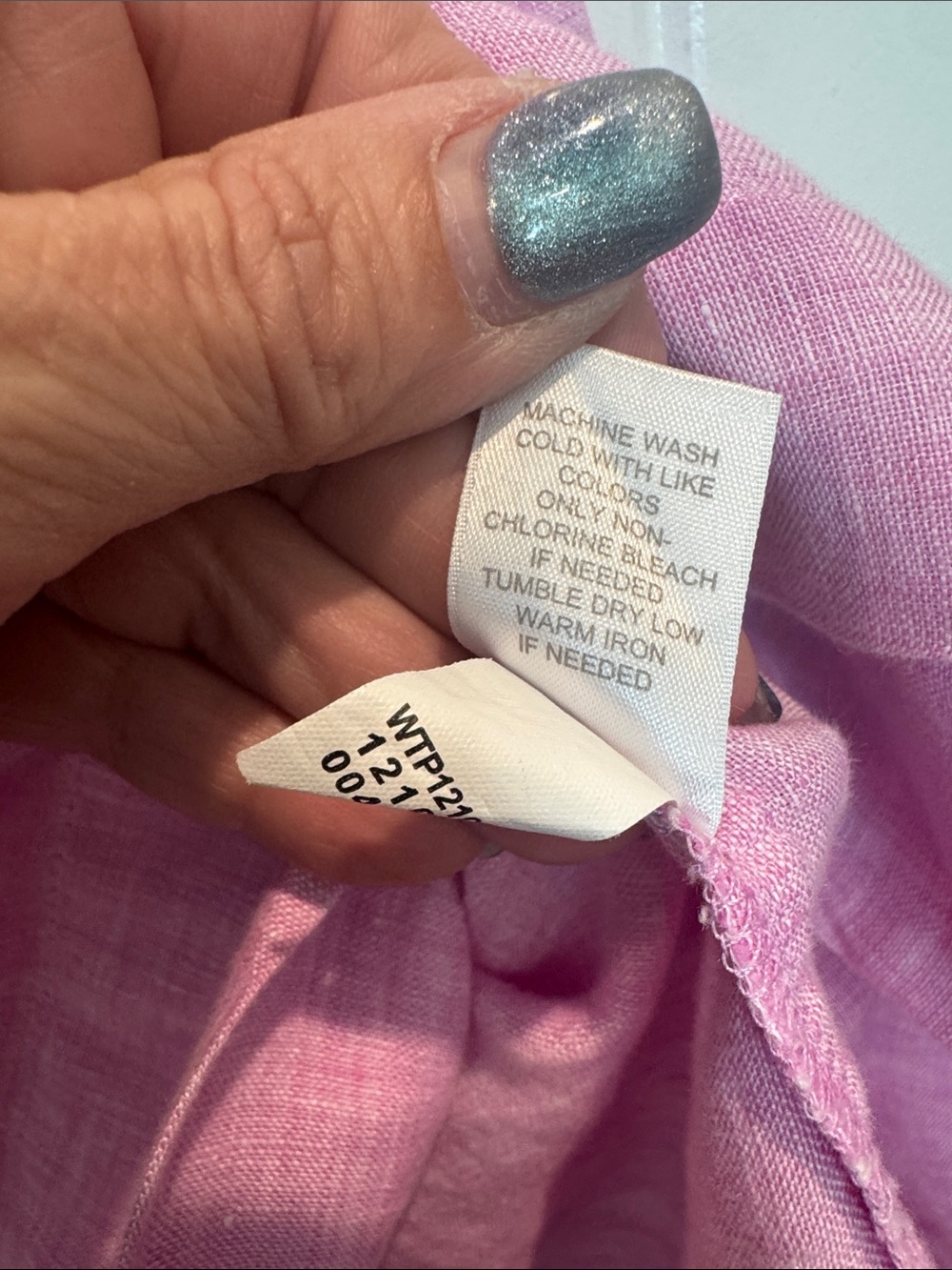 J. Jill Pink Linen Button-Front Tunic - Picture 5 of 6